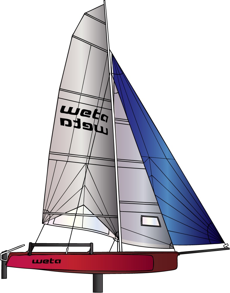 Weta trimaran drawing sideview